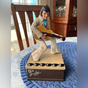 The Talkies Elvis The Once and Forever King Ceramic Musical Collectible